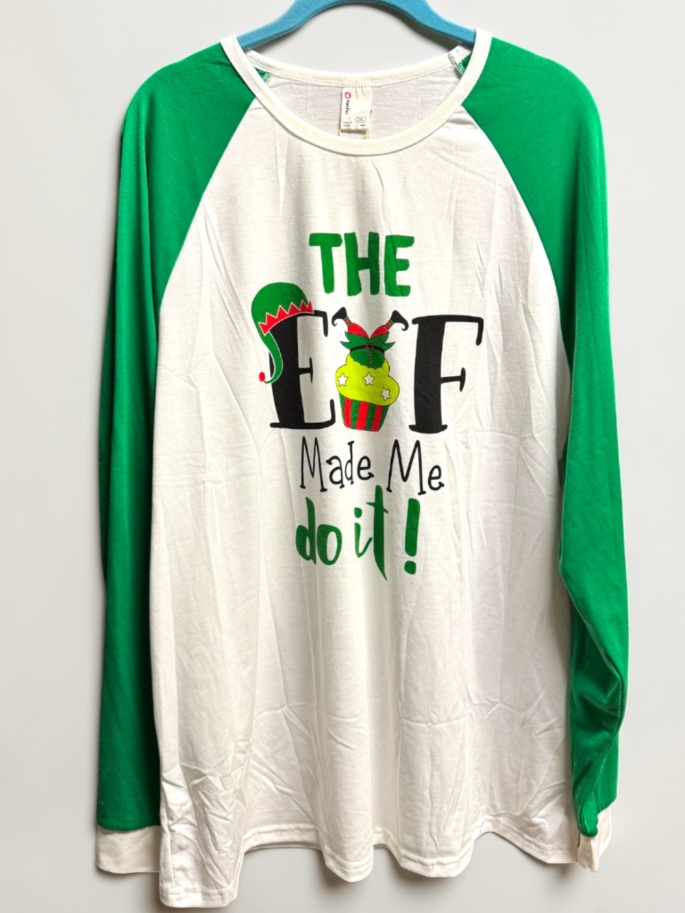 PatPat Christmas Pajama Top XXL Santa Shirt Mens Holiday Matching PJs NWT